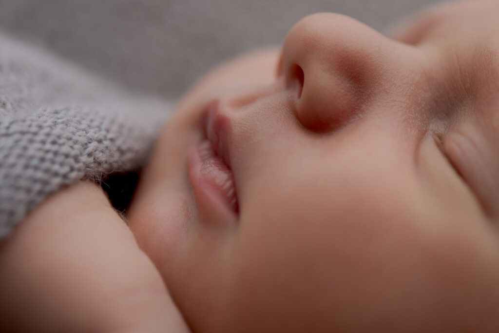 Detailaufnahme Profil eines Babys